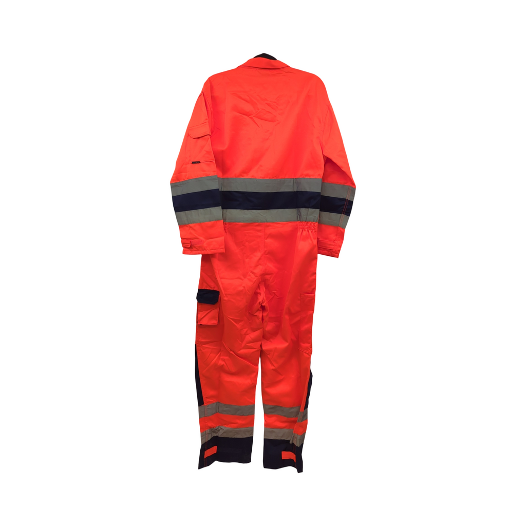 Portwest TX55 Overall Herren Hi-Vis Reflektierend Sicherheitsklasse 3 Orange/Navy Größe M