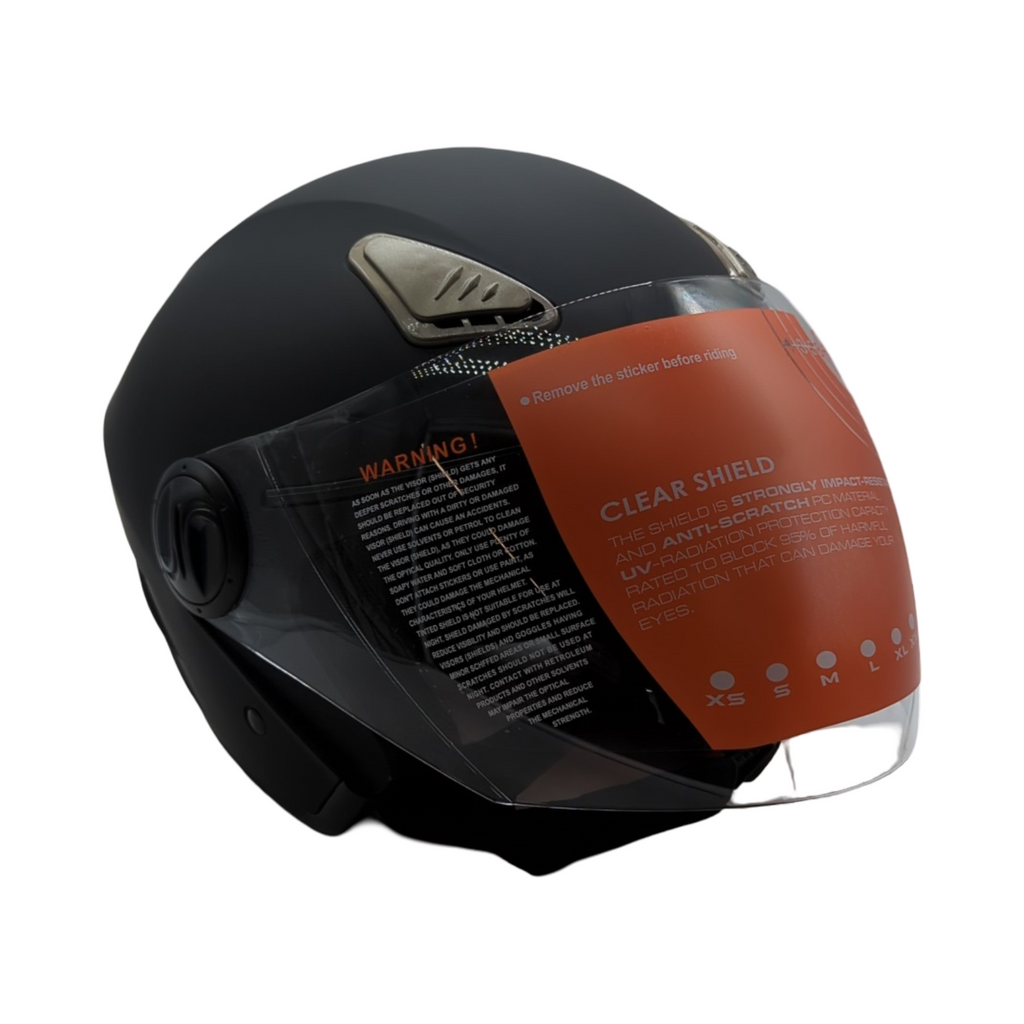 VEVOR Motorradhelm 3/4 Gesicht Motocross-Helm ABS Bluetooth-Kommunikation Wechselvisier Größe M