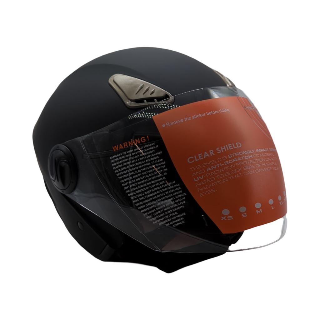 VEVOR Motorradhelm 3/4 Gesicht Motocross-Helm ABS Bluetooth-Kommunikation Wechselvisier Größe M
