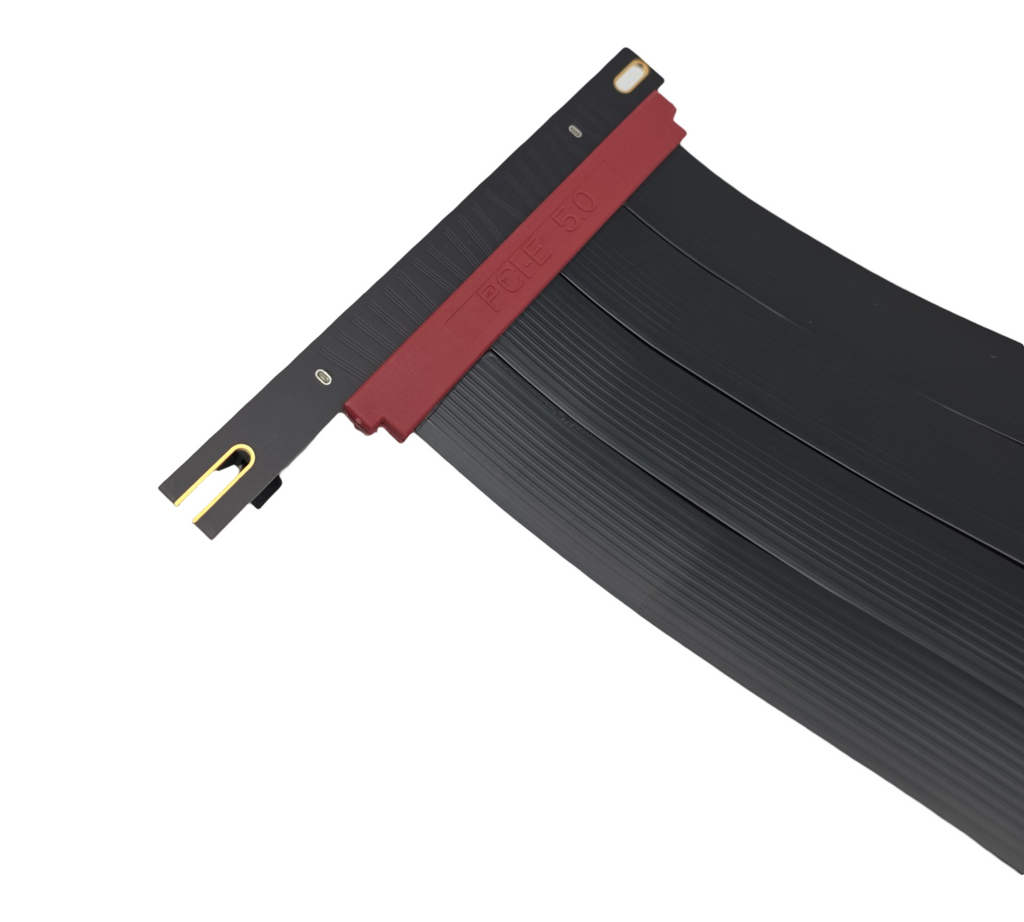 LINKUP AVA5 PCIe 5.0 Riser-Kabel x16 128GB/s linkswinkel RTX5090 RX9070 GPU kompatibel mit PCIe 4.0 WRX80 WRX90E