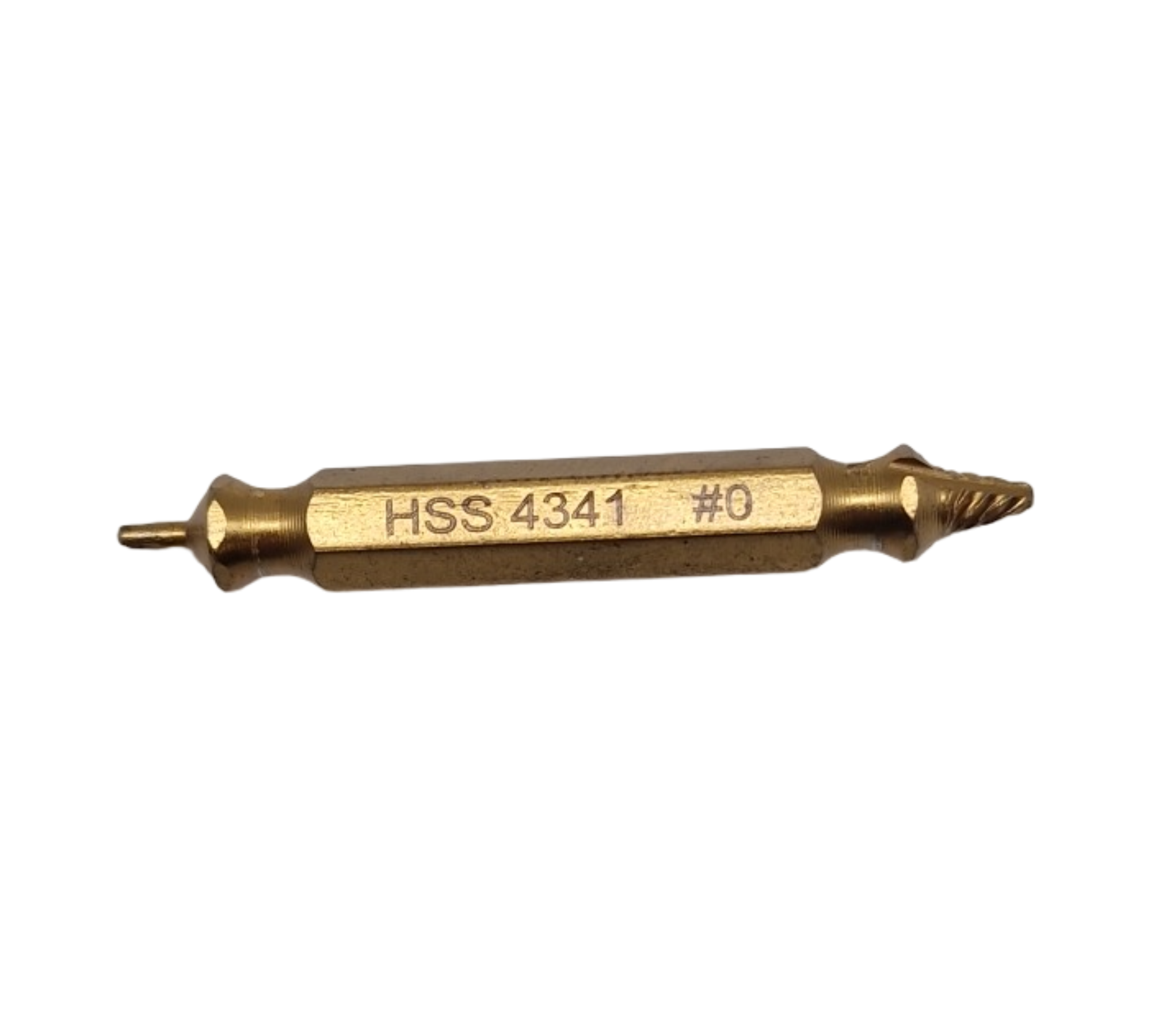 HSS 4341 Schraubenausdreher Set 5-teilig mit Sechskantschaft Titannitrid-beschichtet gold M3-M18