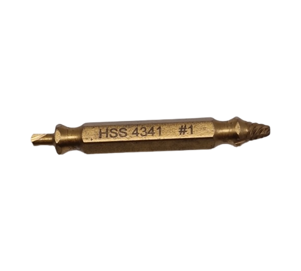 HSS 4341 Schraubenausdreher Set 5-teilig mit Sechskantschaft Titannitrid-beschichtet gold M3-M18