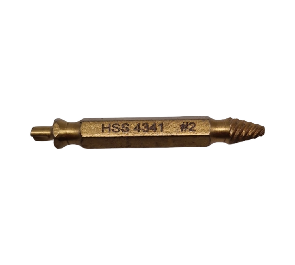HSS 4341 Schraubenausdreher Set 5-teilig mit Sechskantschaft Titannitrid-beschichtet gold M3-M18