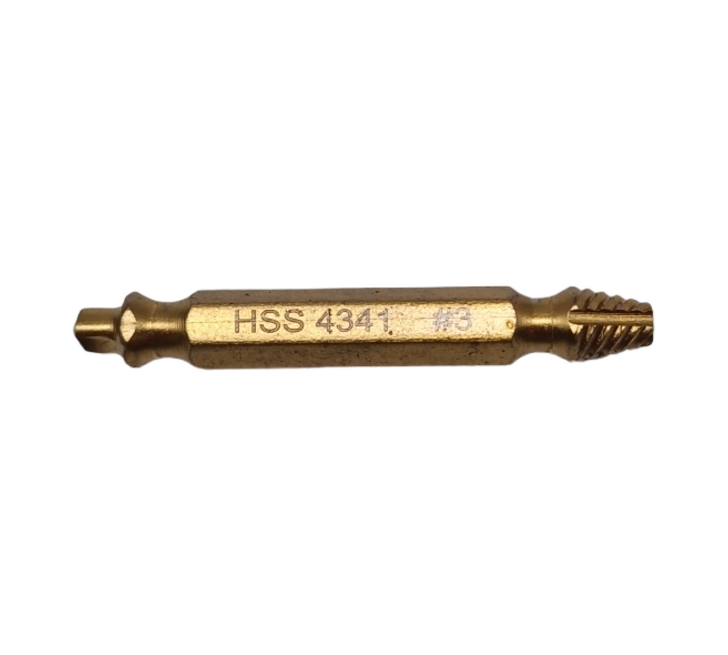 HSS 4341 Schraubenausdreher Set 5-teilig mit Sechskantschaft Titannitrid-beschichtet gold M3-M18