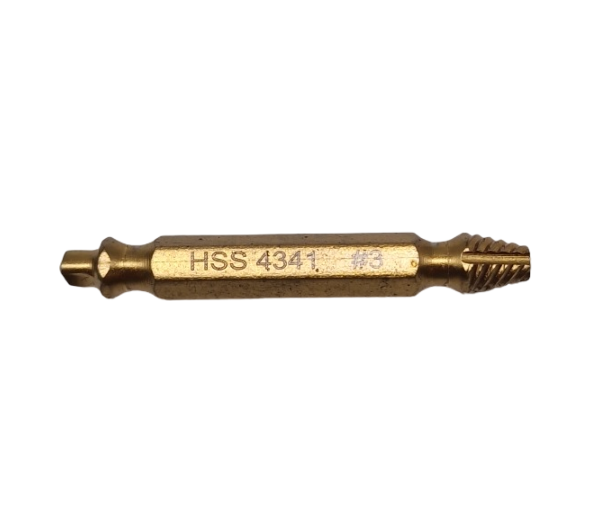 HSS 4341 Schraubenausdreher Set 5-teilig mit Sechskantschaft Titannitrid-beschichtet gold M3-M18