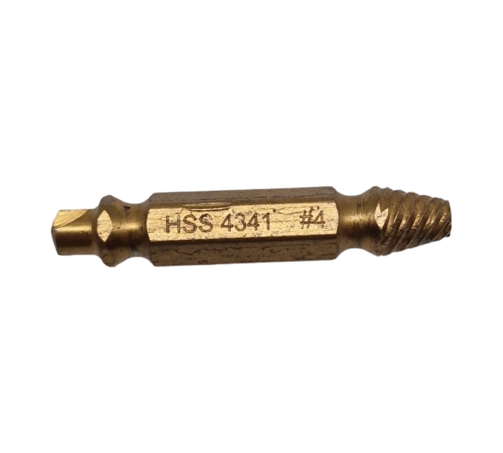 HSS 4341 Schraubenausdreher Set 5-teilig mit Sechskantschaft Titannitrid-beschichtet gold M3-M18