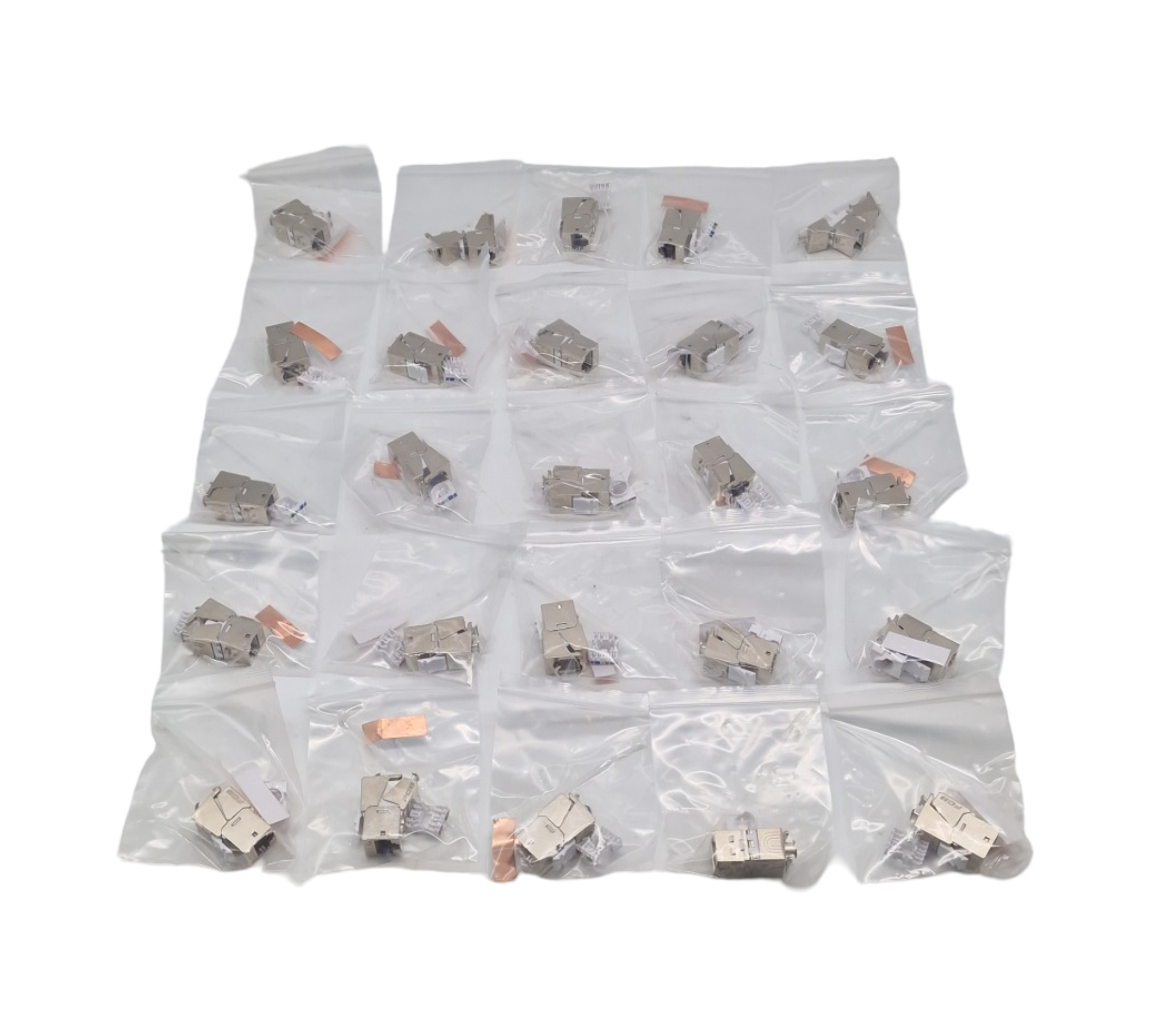 FGB RJ45 Keystone Modul 10Gbps Kupplung CAT 6A geschirmt werkzeugfreie Montage 25 Stück