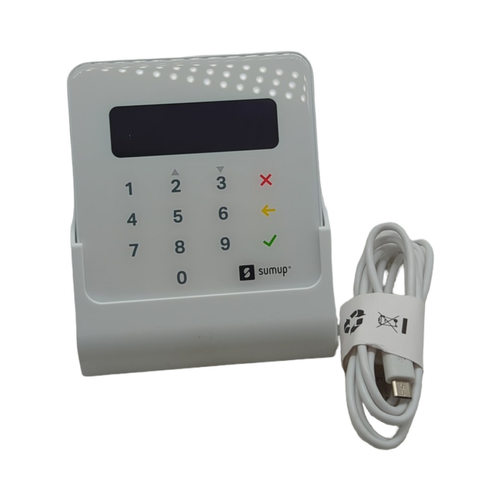 SumUp Air Kartenterminal mit Ladestation Bluetooth Weiß kontaktlos EMV NFC