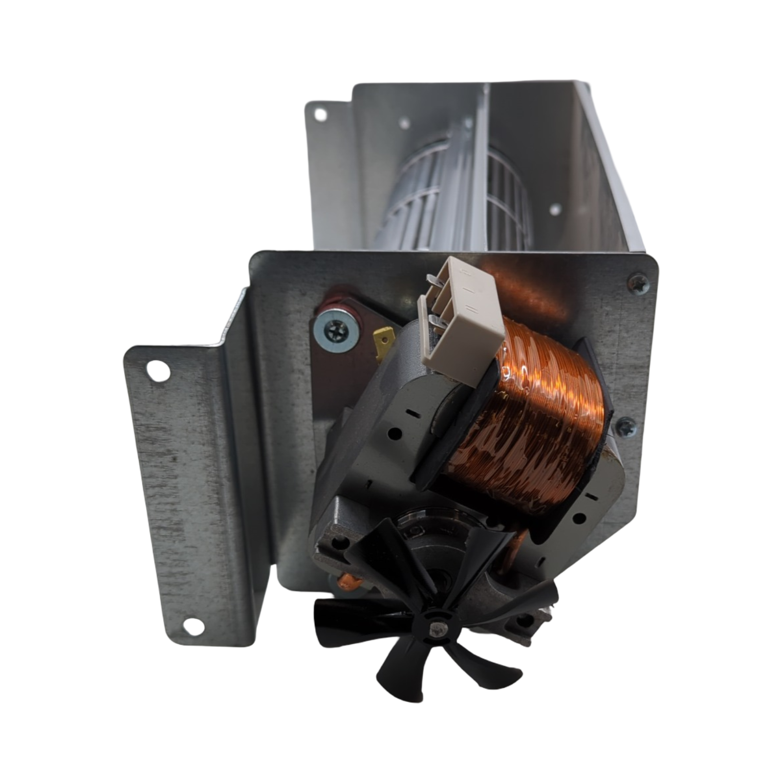 AzFire TGO 80/1 Ventilator für Pelletöfen 80 mm Ventildurchmesser 270 mm Lüfterlänge 383 mm Gesamtlänge