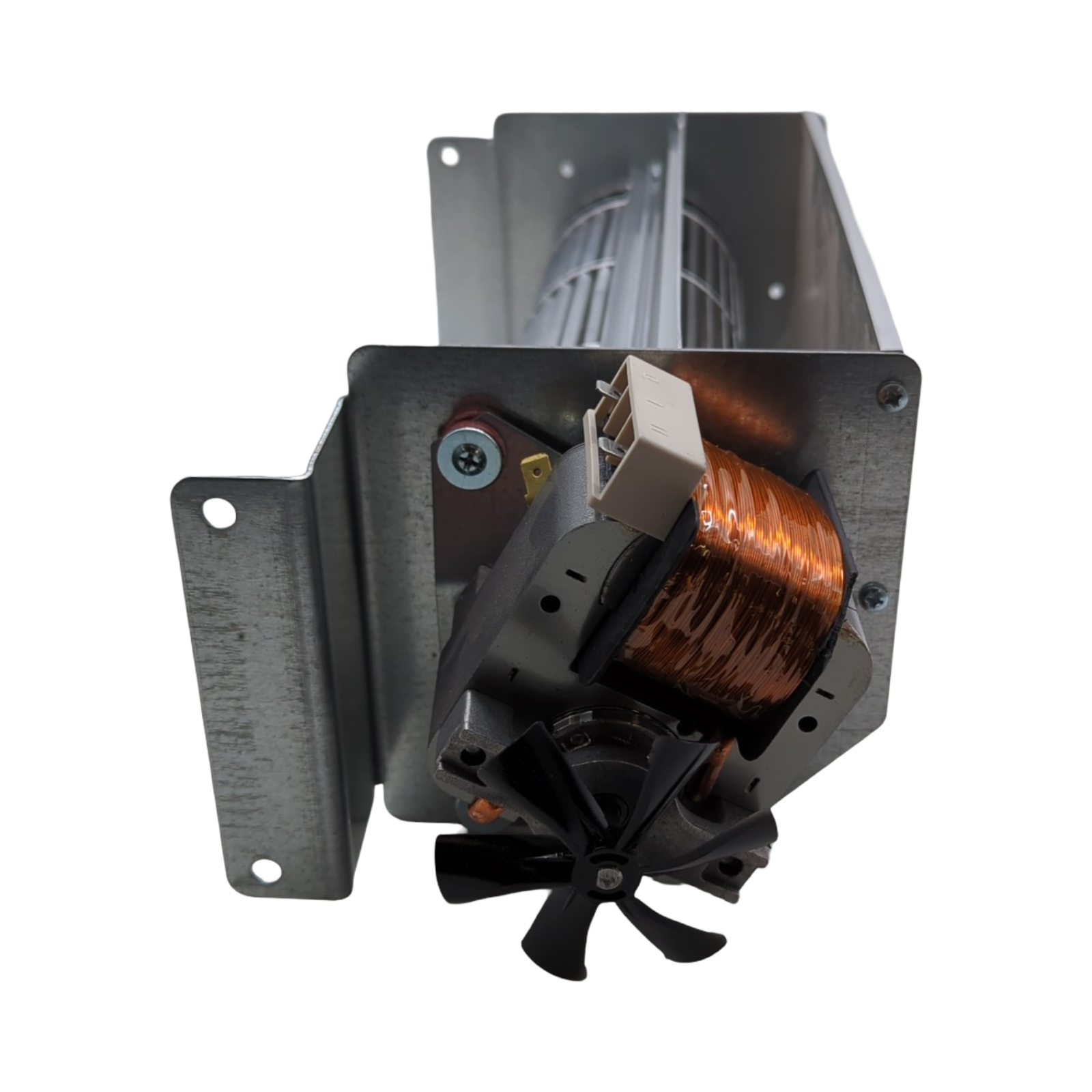 AzFire TGO 80/1 Ventilator für Pelletöfen 80 mm Ventildurchmesser 270 mm Lüfterlänge 383 mm Gesamtlänge