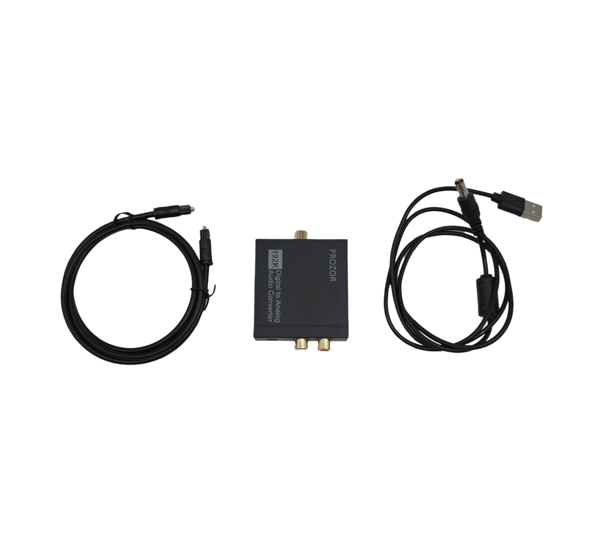 PROZOR DAC Wandler Audio Adapter 192kHz Konverter Optisch auf Cinch Koaxial Toslink RCA 3,5mm für Digital Audio TV