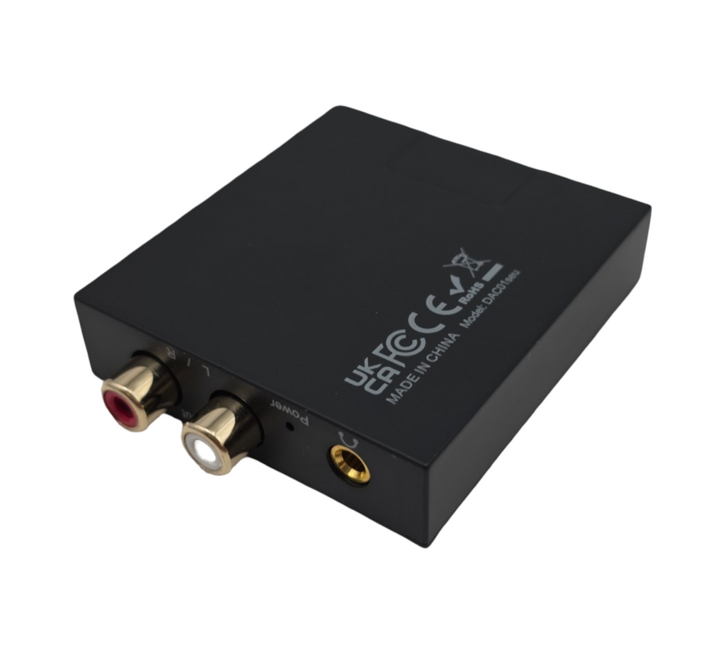 PROZOR DAC Wandler Audio Adapter 192kHz Konverter Optisch auf Cinch Koaxial Toslink RCA 3,5mm für Digital Audio TV