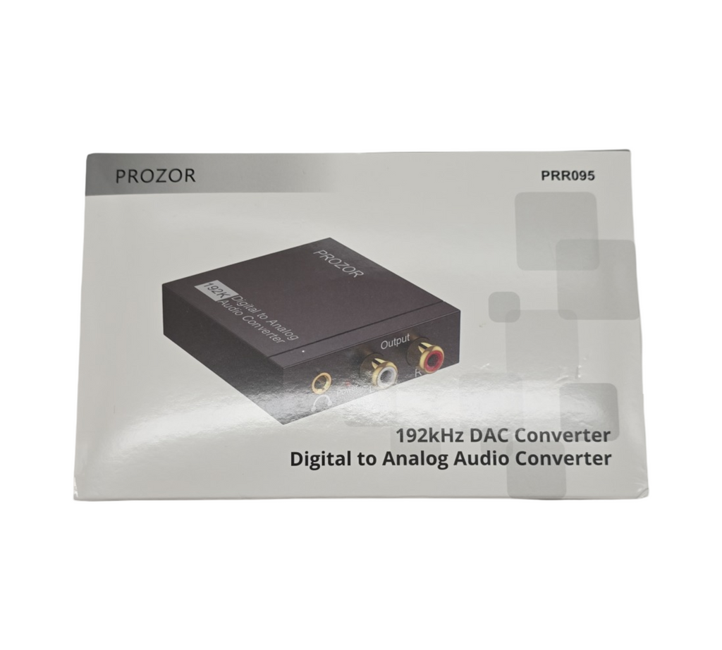 PROZOR DAC Wandler Audio Adapter 192kHz Konverter Optisch auf Cinch Koaxial Toslink RCA 3,5mm für Digital Audio TV