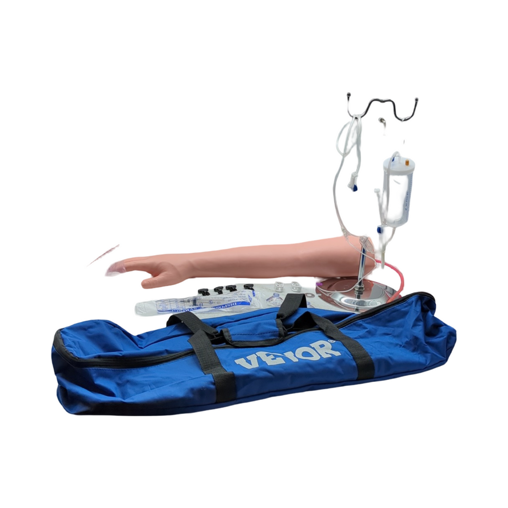 VEVOR Phlebotomie Kit Trainingsarm für intravenöse Injektion mit IV Ständer 40-70 cm höhenverstellbar 12-teilig
