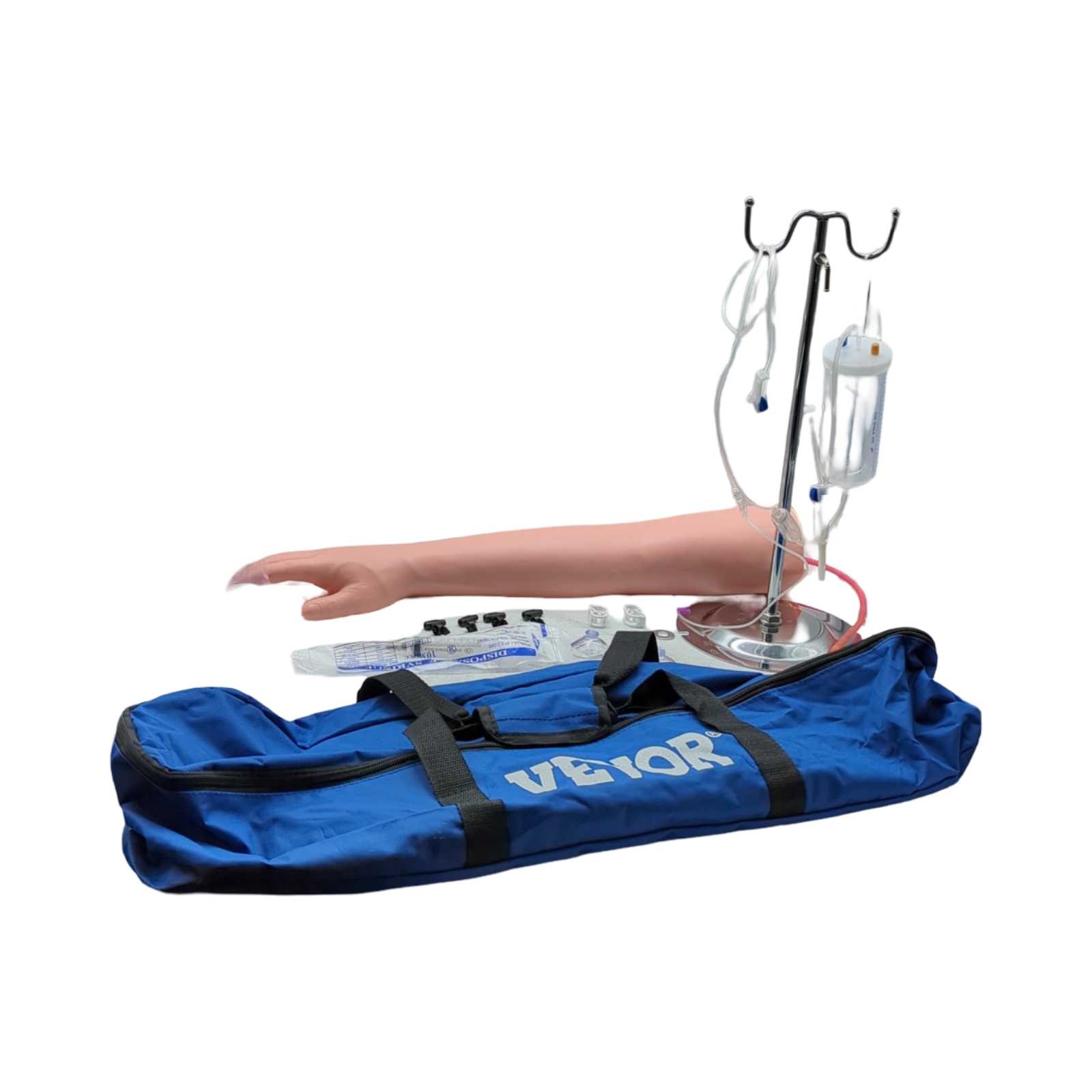 VEVOR Phlebotomie Kit Trainingsarm für intravenöse Injektion mit IV Ständer 40-70 cm höhenverstellbar 12-teilig