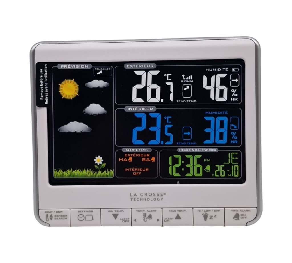 La Crosse Technology WS6826 Wetterstation Farbdisplay Silber