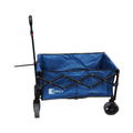 SUNULA Klappbarer Bollerwagen 80L 100kg leicht Offroad mit Bremsen Blau