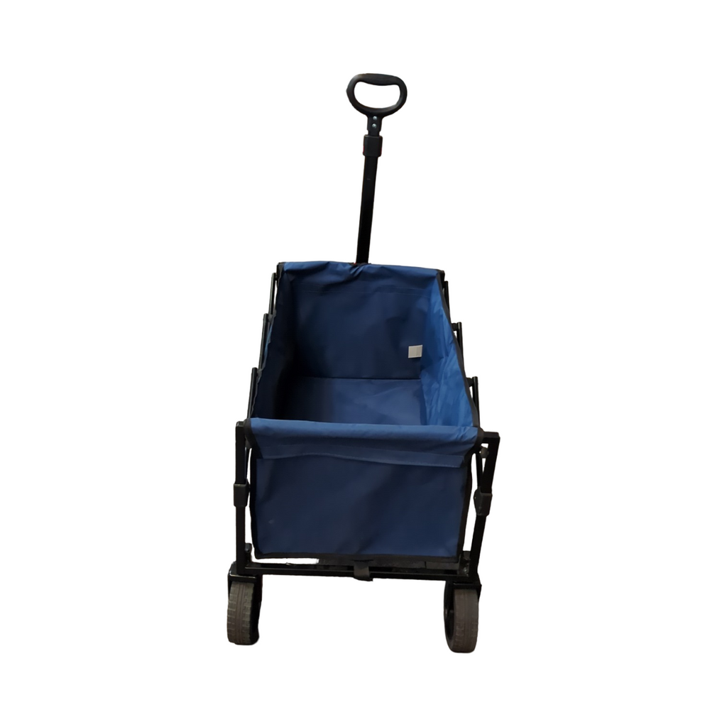 SUNULA Klappbarer Bollerwagen 80L 100kg leicht Offroad mit Bremsen Blau