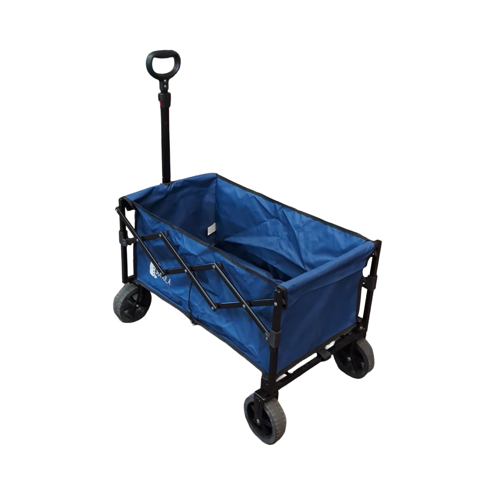 SUNULA Klappbarer Bollerwagen 80L 100kg leicht Offroad mit Bremsen Blau