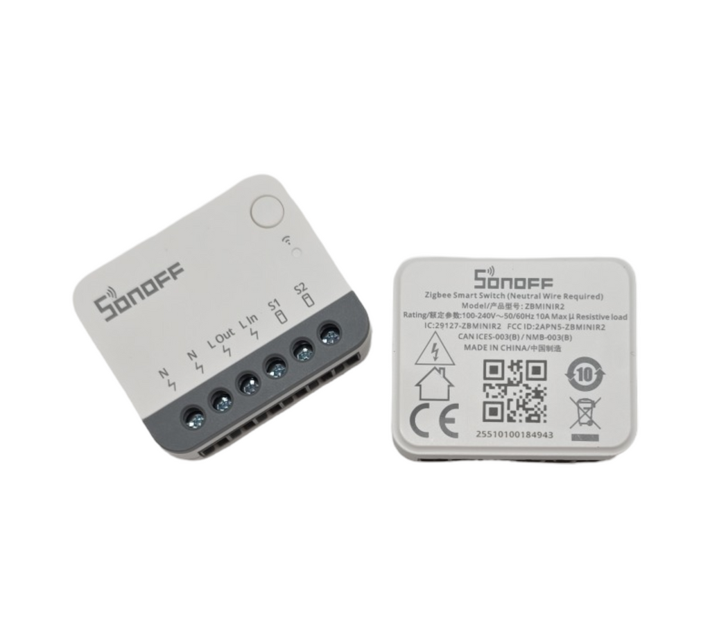 SONOFF ZBMINIR2 Zigbee 3.0 Mini Smart Switch 2er Pack 2-Wege Schalter 10A 2200W Neutralleiter erforderlich kompatibel mit Alexa