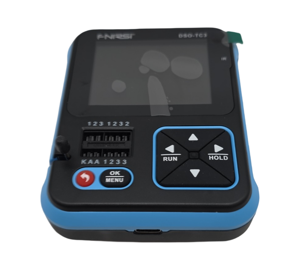 Digitales Handoszilloskop 3 in 1 Oszilloskop 500kHz Bandbreite USB wiederaufladbar Transistortester 2,4 Zoll Farbdisplay