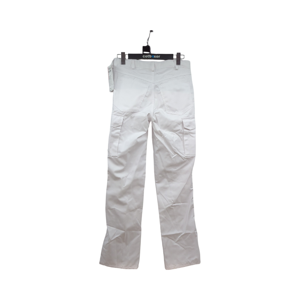 BP 1641-558-21 Unisex Arbeitshose Multitaschen Elastisch Weiß Gewebe-Mix 245g/m² Größe SL