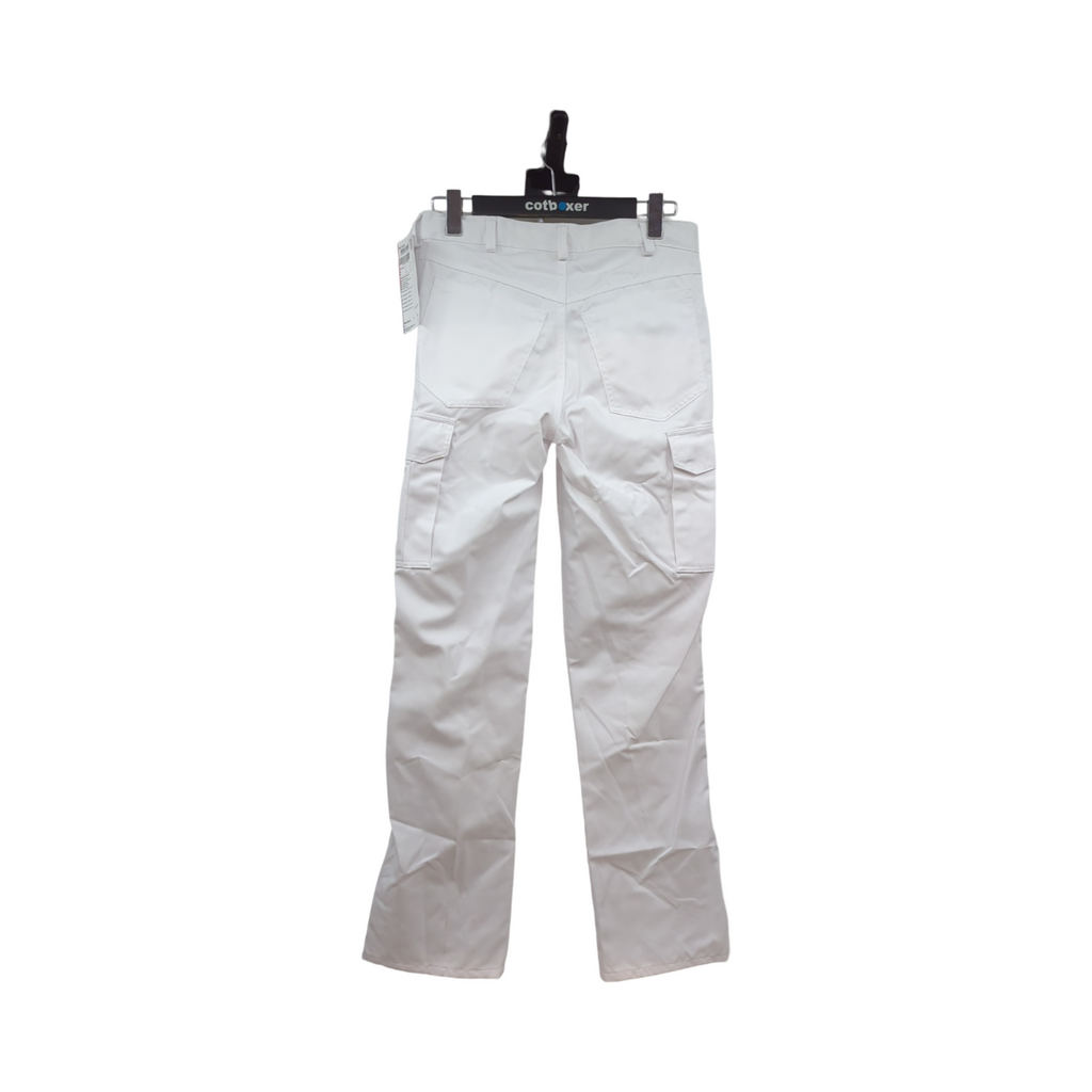 BP 1641-558-21 Unisex Arbeitshose Multitaschen Elastisch Weiß Gewebe-Mix 245g/m² Größe SL