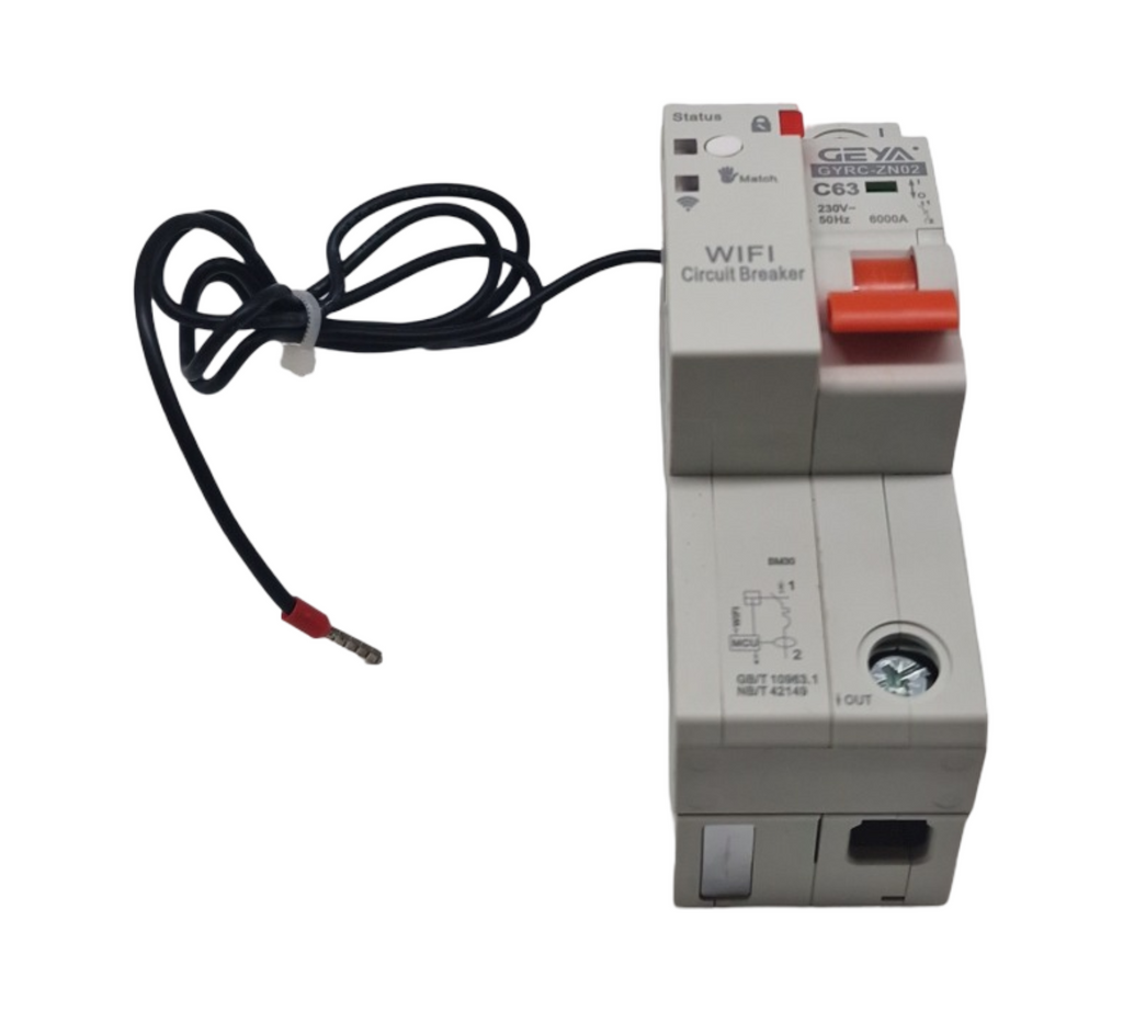 Jadeshay Interruttore Magnetotermico 1P 63A WiFi Schalter mit automatischem Riarmo Fernbedienung Tuya App Timer