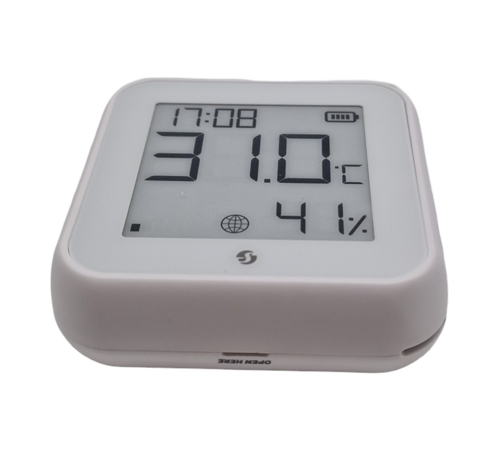 Shelly H&T Gen 3 Temperatur- und Luftfeuchtigkeitssensor 2er Pack Weiß Wi-Fi Bluetooth kein Hub erforderlich lange Batterie