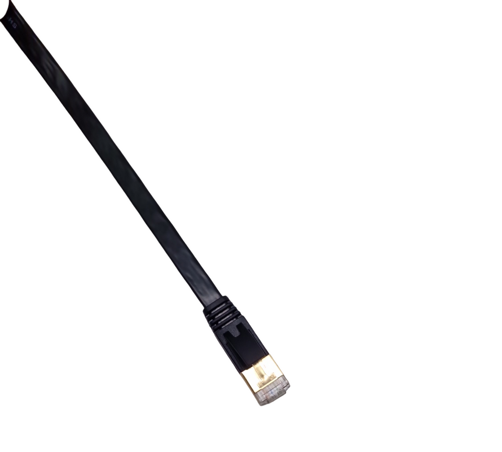 Cat 7 Netzwerkkabel 50m S/FTP Hochgeschwindigkeit 10Gbit/s 600MHz flach Outdoor Indoor mit 50 Clips