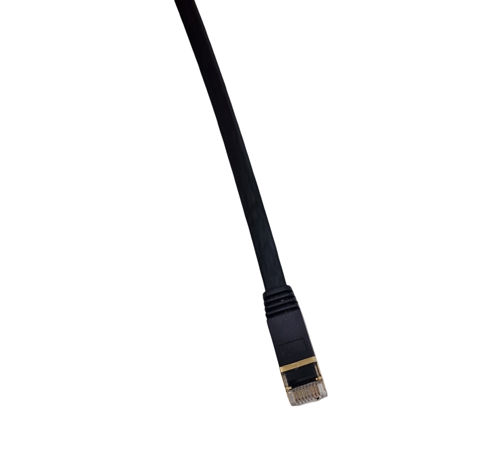 Cat 7 Netzwerkkabel 50m S/FTP Hochgeschwindigkeit 10Gbit/s 600MHz flach Outdoor Indoor mit 50 Clips