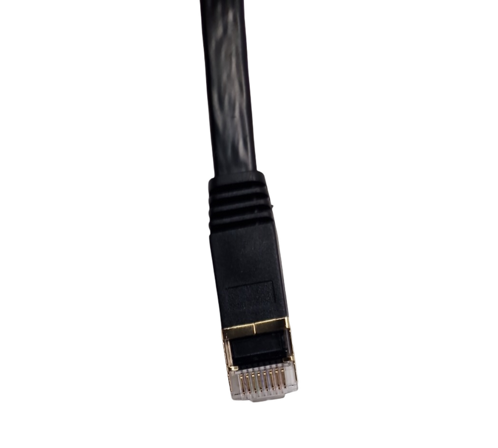 Cat 7 Netzwerkkabel 50m S/FTP Hochgeschwindigkeit 10Gbit/s 600MHz flach Outdoor Indoor mit 50 Clips