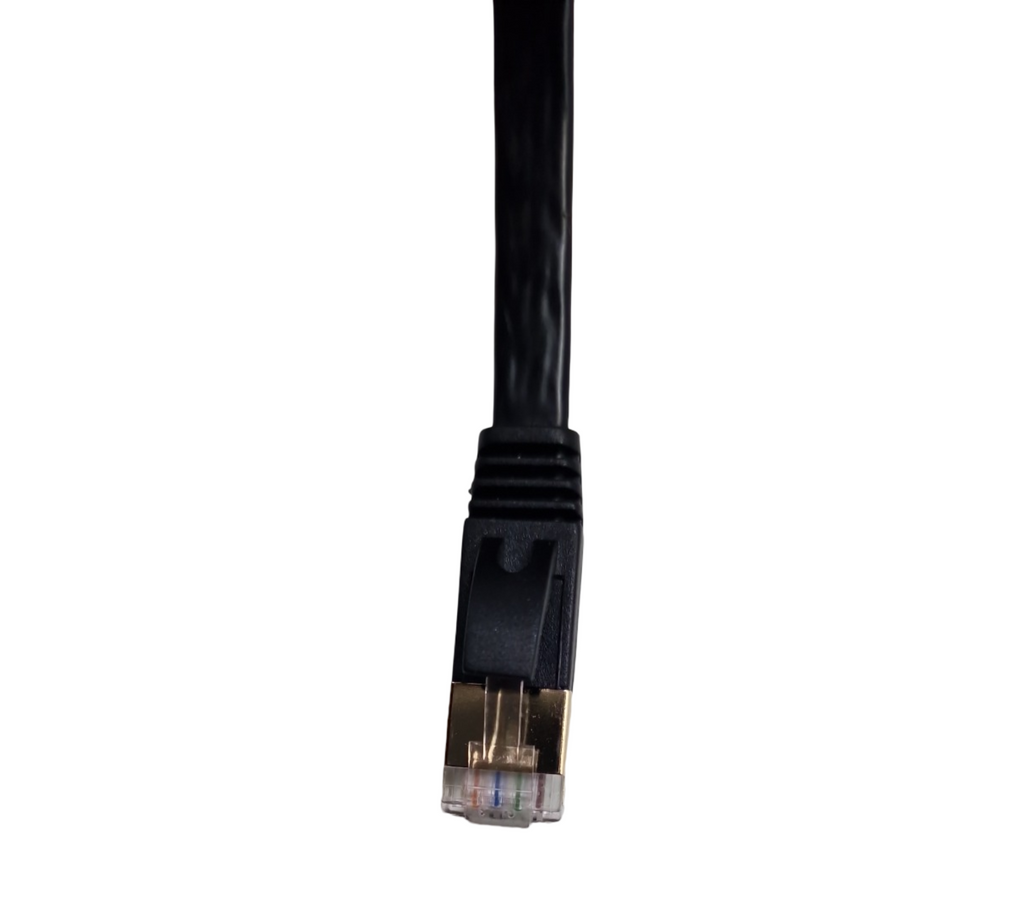 Cat 7 Netzwerkkabel 50m S/FTP Hochgeschwindigkeit 10Gbit/s 600MHz flach Outdoor Indoor mit 50 Clips