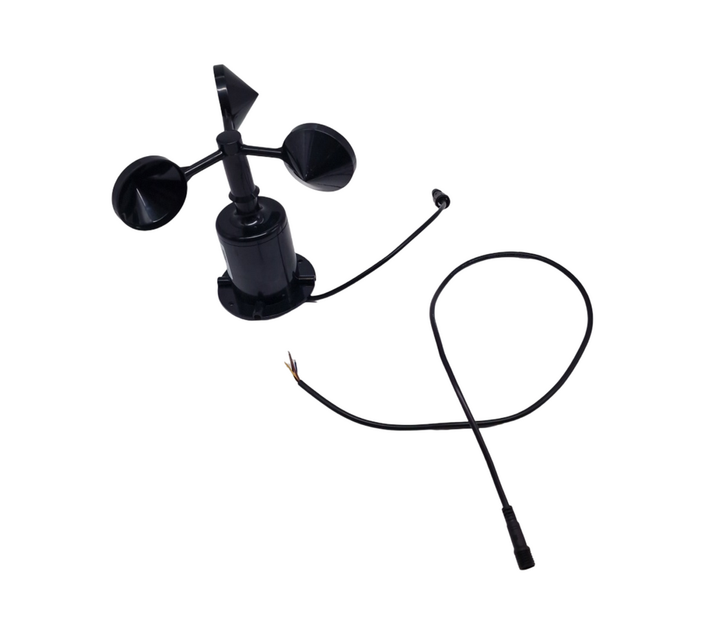 KIMISS Windgeschwindigkeitssensor Anemometer Polycarbonat 0-70 m/s Impulstyp drei Tassen