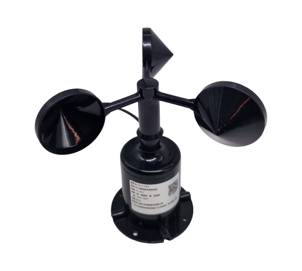 KIMISS Windgeschwindigkeitssensor Anemometer Polycarbonat 0-70 m/s Impulstyp drei Tassen