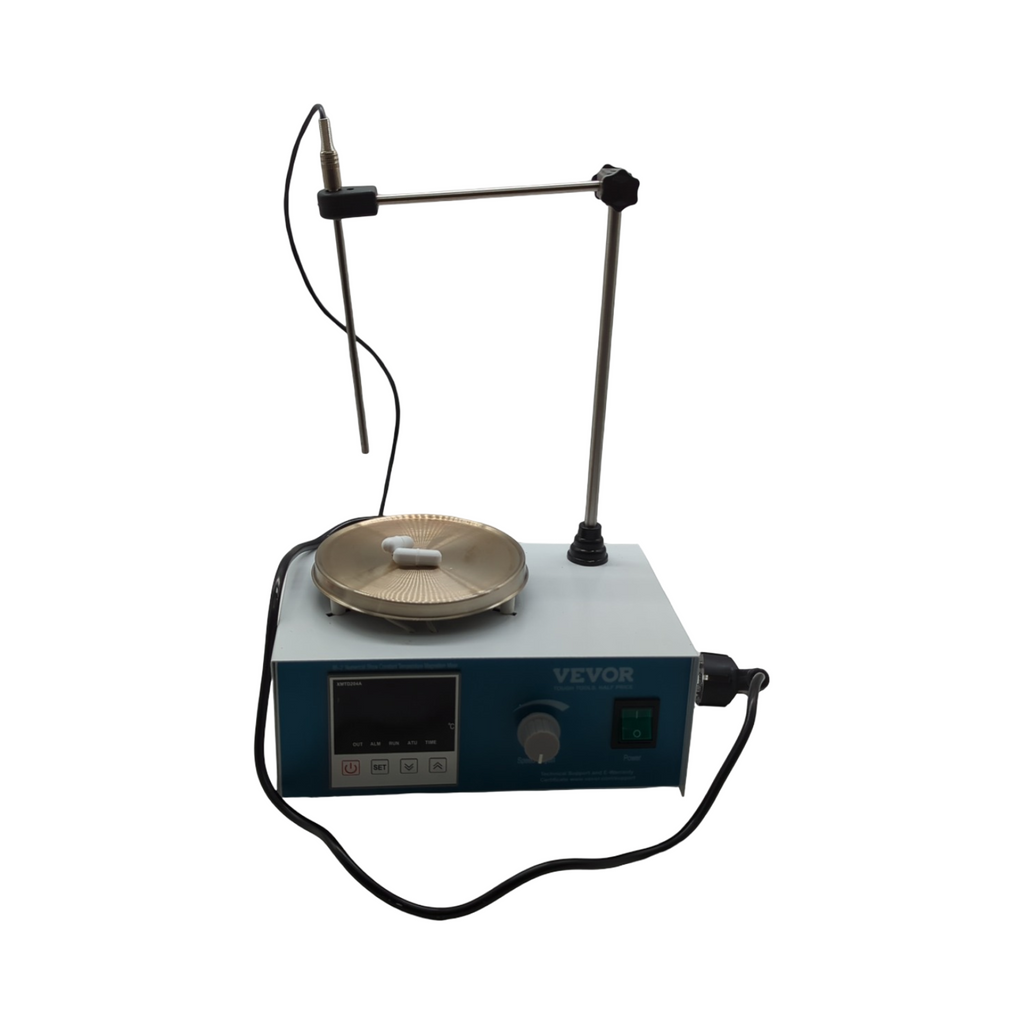 VEVOR Magnetrührer mit Heizplatte 1500 U/min 250 W Rührplatte einstellbare Drehzahl Stützständer 1000 ml