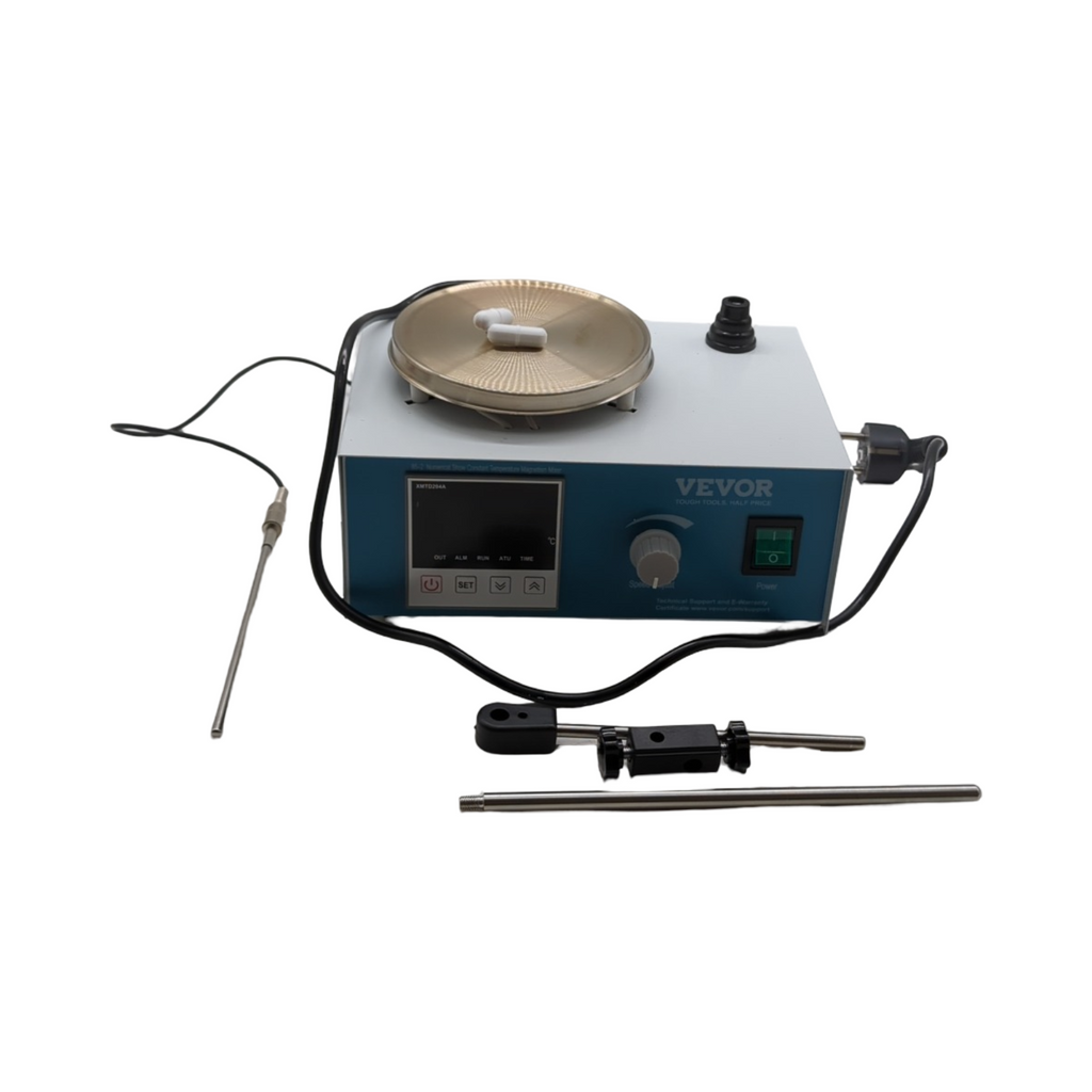 VEVOR Magnetrührer mit Heizplatte 1500 U/min 250 W Rührplatte einstellbare Drehzahl Stützständer 1000 ml