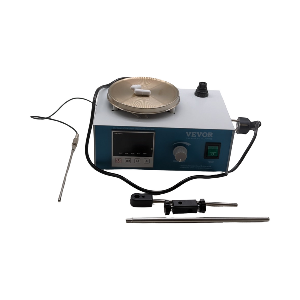 VEVOR Magnetrührer mit Heizplatte 1500 U/min 250 W Rührplatte einstellbare Drehzahl Stützständer 1000 ml