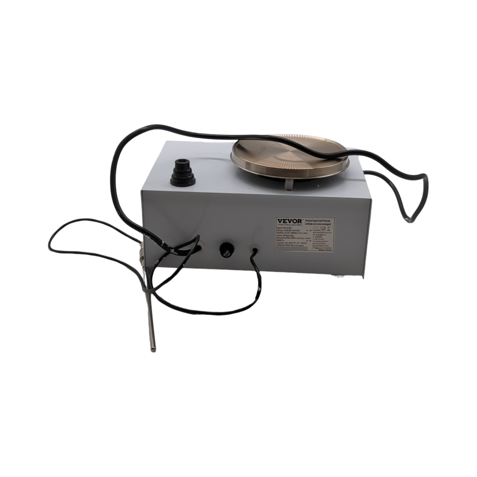 VEVOR Magnetrührer mit Heizplatte 1500 U/min 250 W Rührplatte einstellbare Drehzahl Stützständer 1000 ml