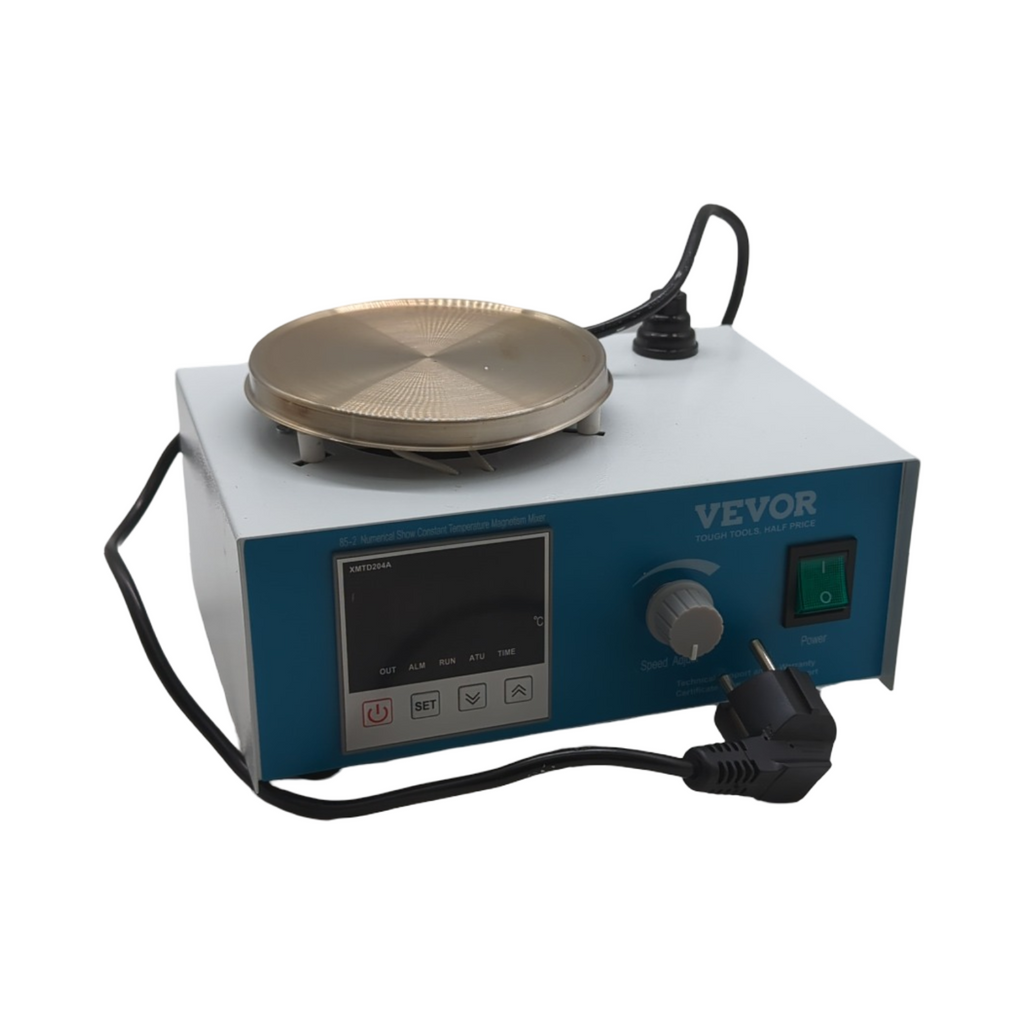 VEVOR Magnetrührer mit Heizplatte 1500 U/min 250 W Rührplatte einstellbare Drehzahl Stützständer 1000 ml