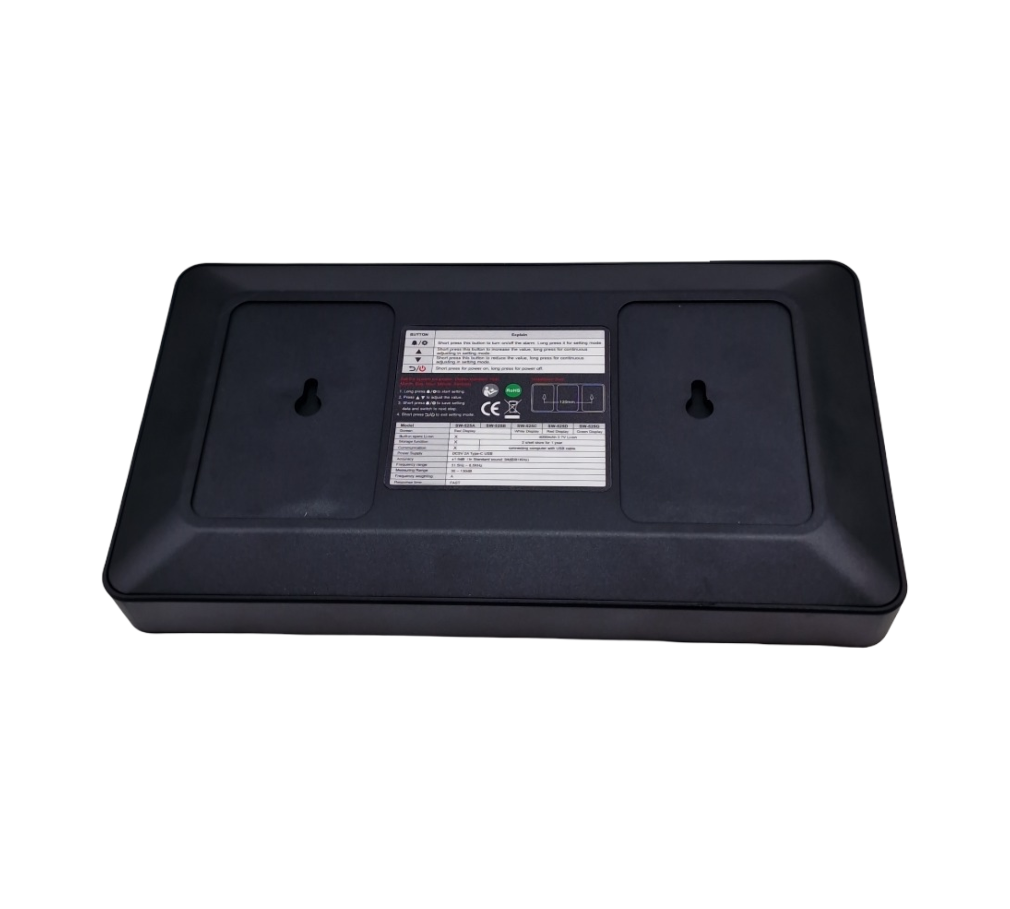 SW-525A Schallpegelmesser Dezibel Messgerät digital mit LCD Bildschirm Wandmontage 30-130dB