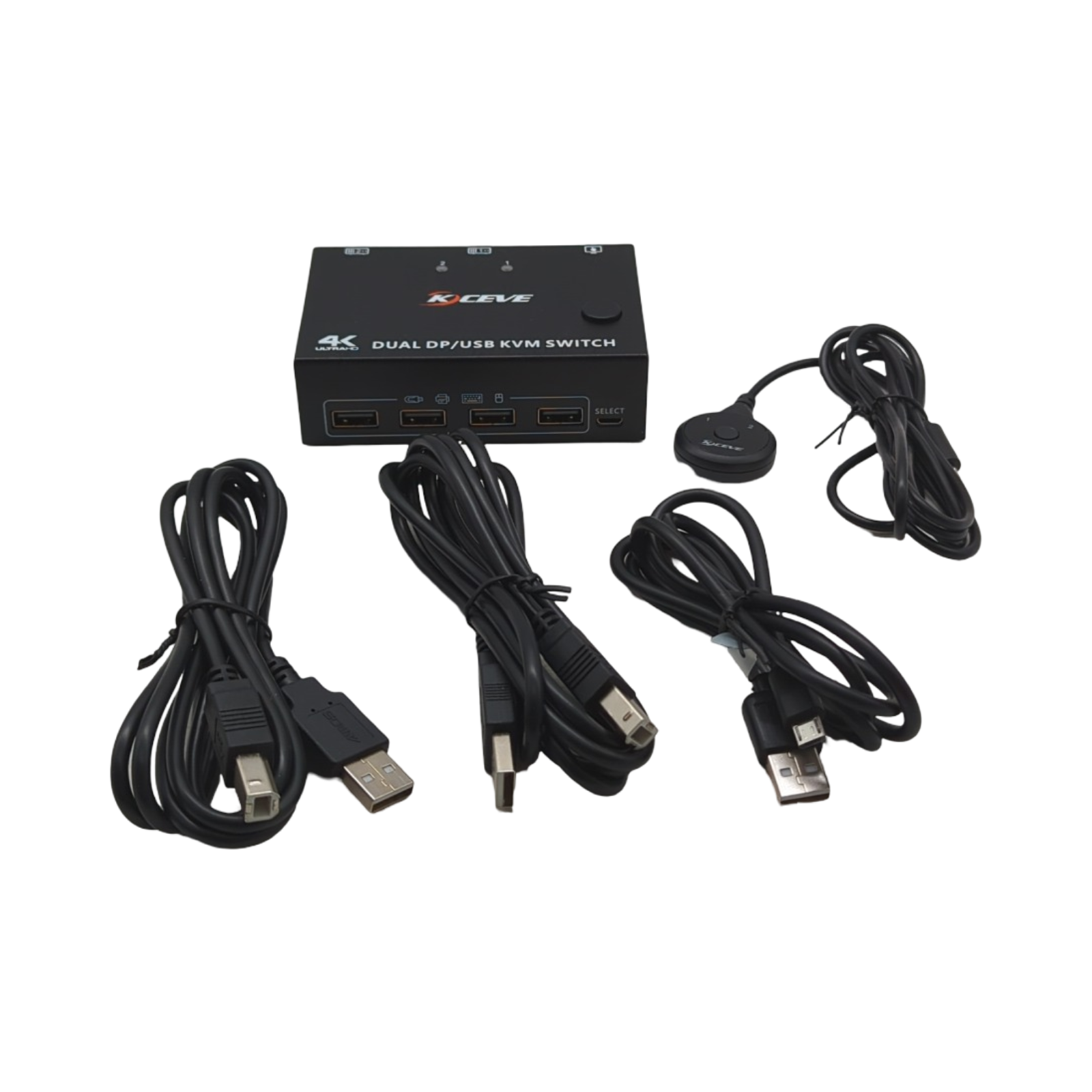 KVM Switch 2 PC 2 Monitore DisplayPort 1.4 Dual Monitor 4K 144Hz 4 USB Geräte