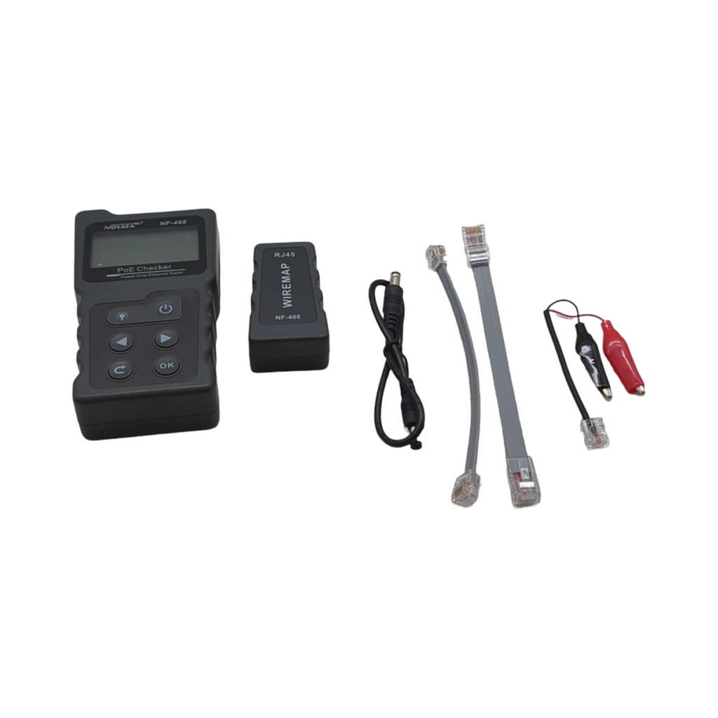 Hancaner Netzwerk Kabeltester RJ45 Ethernet LAN Prüfer PoE Checker Patchkabel Leitungstester