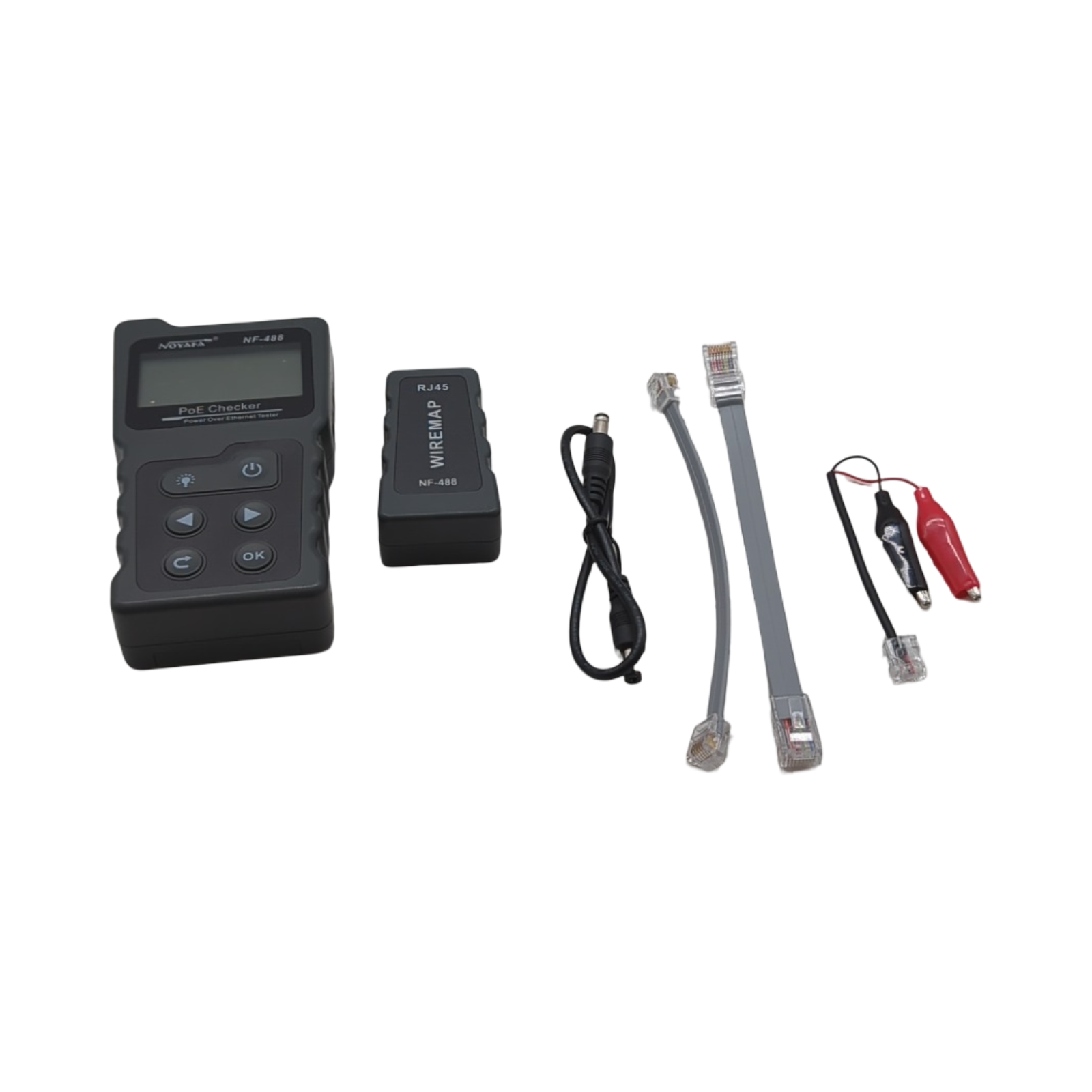 Hancaner Netzwerk Kabeltester RJ45 Ethernet LAN Prüfer PoE Checker Patchkabel Leitungstester