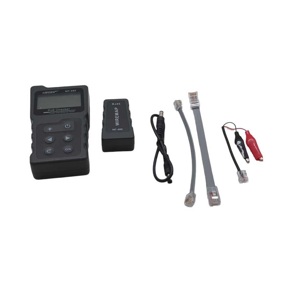 Hancaner Netzwerk Kabeltester RJ45 Ethernet LAN Prüfer PoE Checker Patchkabel Leitungstester