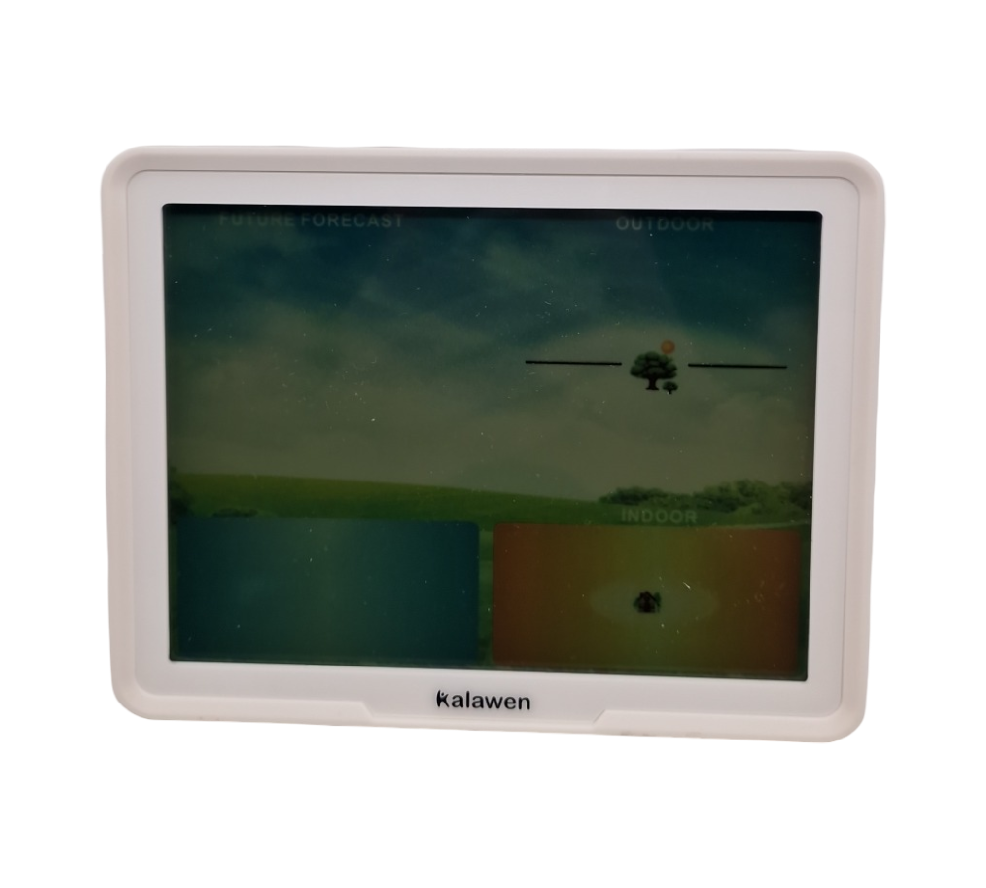 Kalawen Wetterstation digital mit 2 Außensensoren Farbdisplay DCF Funkuhr für Innen und Außen
