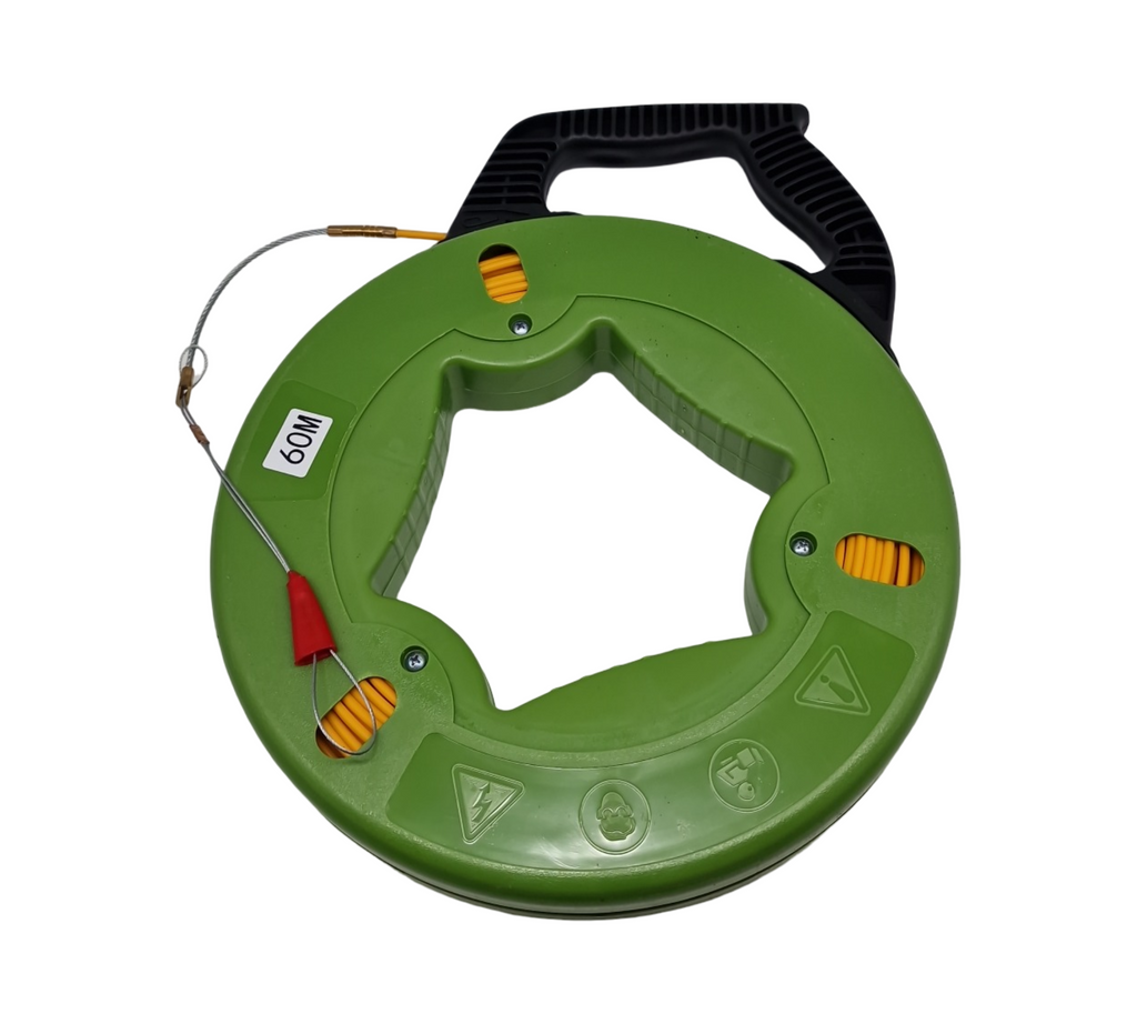 Ovshnrr Tire Fils Electrique 60m 4mm Kabelziehhilfe mit Führungsfeder für Elektroinstallation