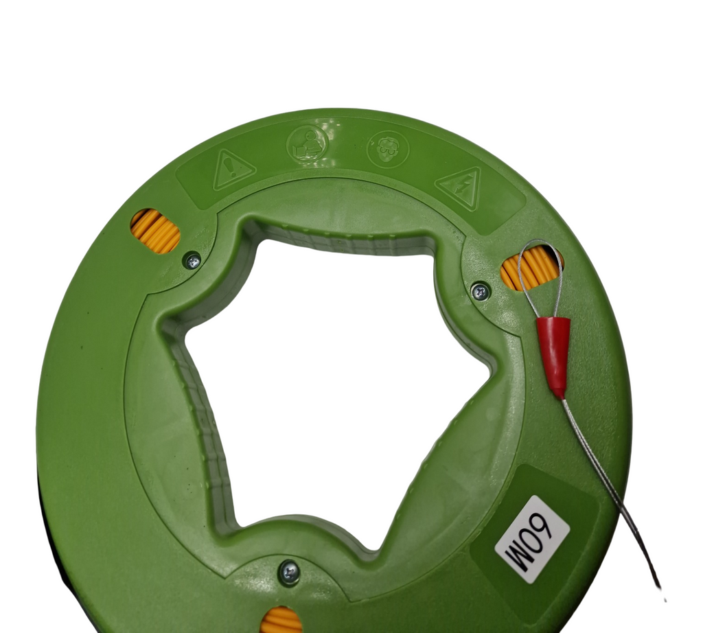 Ovshnrr Tire Fils Electrique 60m 4mm Kabelziehhilfe mit Führungsfeder für Elektroinstallation