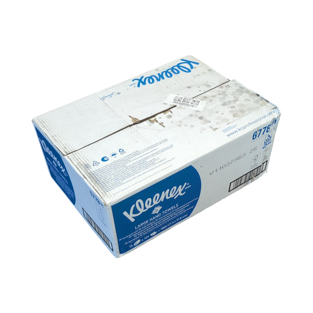 Kleenex Ultra große Papierhandtücher mit Interfold V-Falz 6778, 2-lagige Papiertücher, FSC-Papier, 15 Packungen x 124 Handtücher (1.860 Falthandtüc...