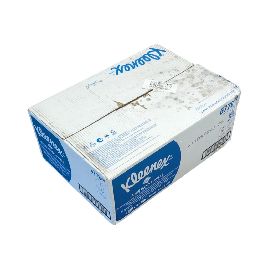 Kleenex Ultra große Papierhandtücher mit Interfold V-Falz 6778, 2-lagige Papiertücher, FSC-Papier, 15 Packungen x 124 Handtücher (1.860 Falthandtüc...